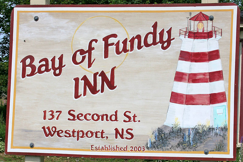 Bay of Fundy Inn Sign